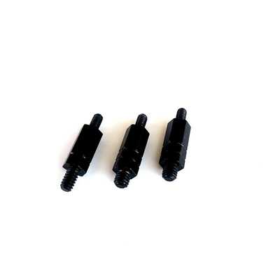 #4-40 Cúp đệm hex có sợi dây đai hai đầu cho kết nối khung gầm Cold Forged M3 10mm Electrophoresis Black Hex Stud