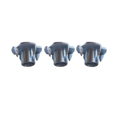 Mạ sắt bảo vệ môi trường Blue Zinc T Nuts Four Claw For Wood Furniture