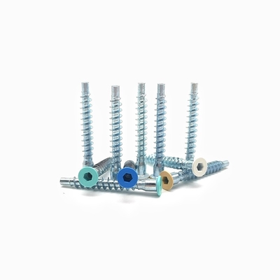 Countersunk Hexagonal Self Tapping Roller Thread thẳng sửa chữa vít gỗ răng Cabinet vít