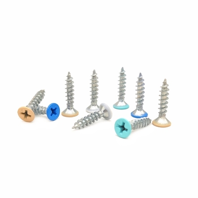 Tùy chỉnh Flat Head Countersunk Cross Tapping Screws Màu sơn