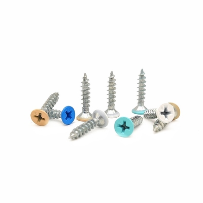 Tùy chỉnh Flat Head Countersunk Cross Tapping Screws Màu sơn