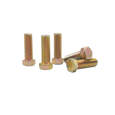 M10 * 30 Bảo vệ môi trường Màu Sữa bên ngoài Hexagon Bolt Electrophoresis Đen Hexagon Full Tooth Screw