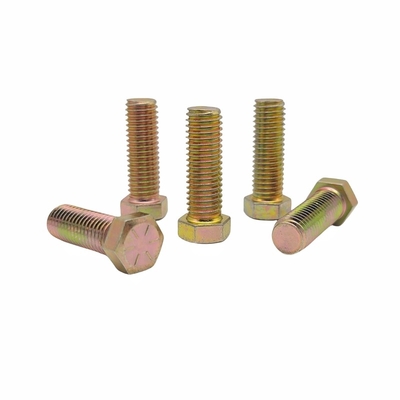 M10 * 30 Bảo vệ môi trường Màu Sữa bên ngoài Hexagon Bolt Electrophoresis Đen Hexagon Full Tooth Screw