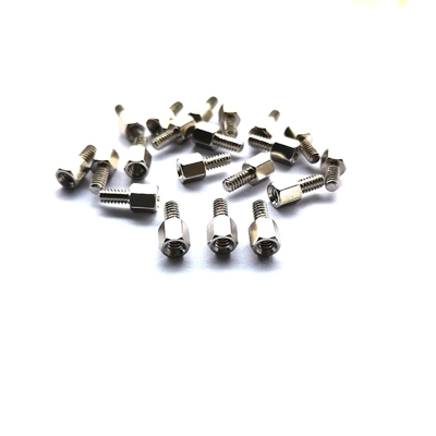 10.8mm đánh bóng Hex #4-40 Đầu thép Standoff ốc vít Stainless Steel Hexagonal đơn Standoff ốc vít
