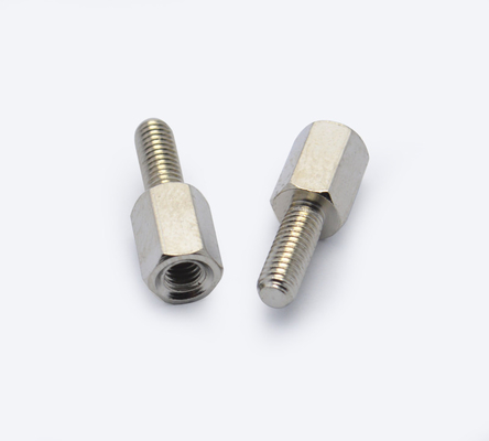 10.8mm đánh bóng Hex #4-40 Đầu thép Standoff ốc vít Stainless Steel Hexagonal đơn Standoff ốc vít