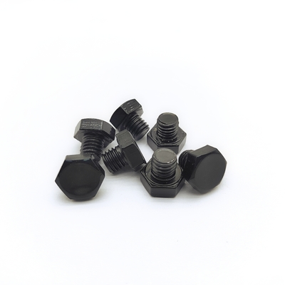 M8x1.25mm Stainless Steel Hex Bolt 12.3mm Đen điện đệm