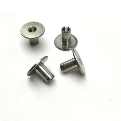 Collar Hollow Stainless Steel Rivet T Cap ANSI Standard 1.583g Trọng lượng 13x10mm Hollow Tubular Rivets Thép Bushing