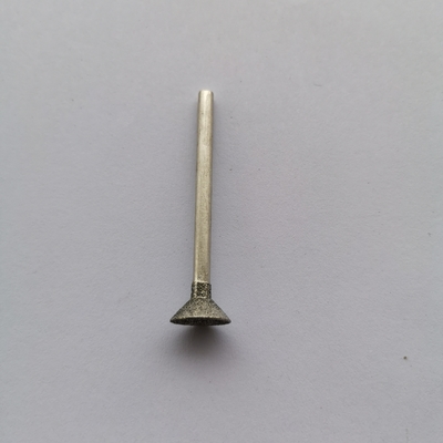 Mũi khoan Burr quay kim cương 6 mm với chân 3 mm cho công cụ quay Công cụ gỡ lỗi đầu móng tay kim cương