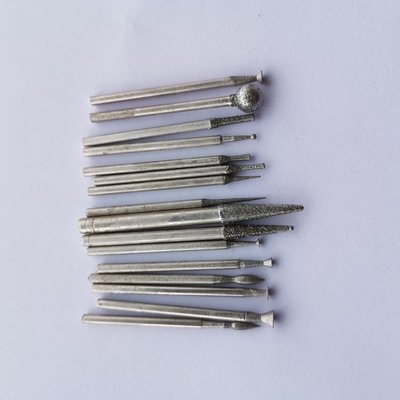 Mũi khoan Burr quay kim cương 6 mm với chân 3 mm cho công cụ quay Công cụ gỡ lỗi đầu móng tay kim cương