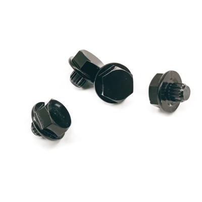 Nhôm điện Bơi màu đen Bánh xe ô tô trang trí sửa đổi Sông Anodizing Mẫu CD Bánh xe Trim Studs HEX12.5 * 13.2