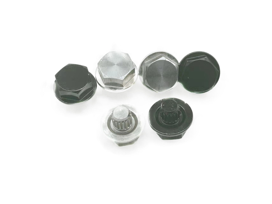Vít trung tâm điện di hợp kim nhôm màu đen Chiều cao đầu 6,8mm Chiều dài ren 6,4mm