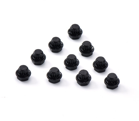 Hợp kim nhôm Hex 17mm Móng tay trang trí Điện di Vít trung tâm màu đen cho xe