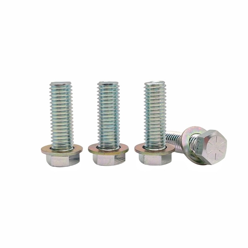 Nhập khẩu bảo vệ môi trường Đen kẽm bên ngoài Hexagon Bolt Màu kẽm Full Thread Hexagon Head Screw