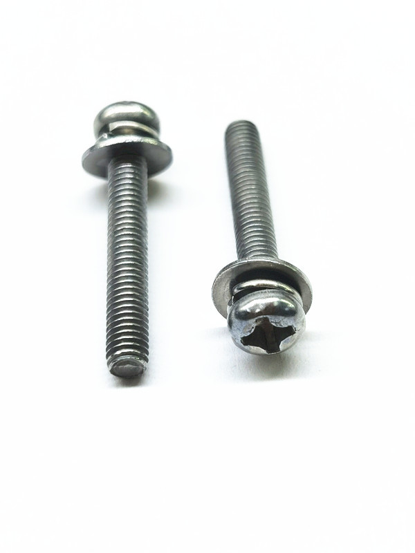 SEMS Carbon Steel Machine Screws Sữa Nickel hợp kim Stainless Steel Màu gốc M4X16