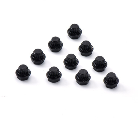 Hợp kim nhôm Hex 17mm Móng tay trang trí Điện di Vít trung tâm màu đen cho xe