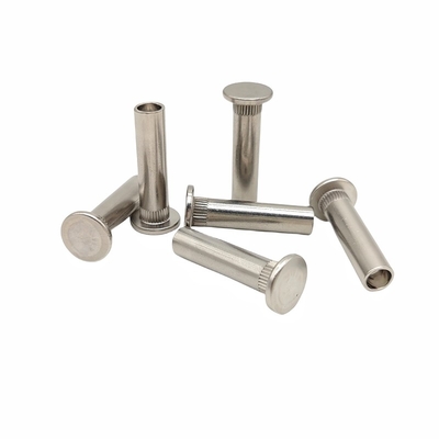 Nhà máy bán buôn tùy chỉnh phẳng đầu bán rỗng rivet không riveted thép serrated rivet không chuẩn vít.