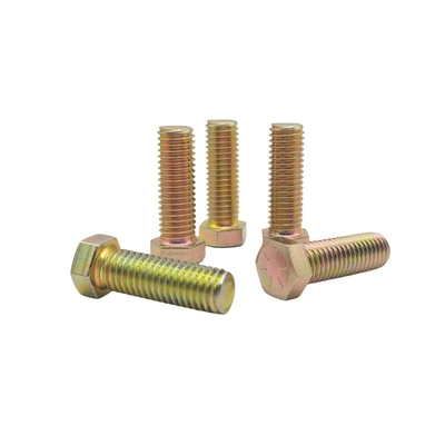 M10 * 30 Bảo vệ môi trường Màu Sữa bên ngoài Hexagon Bolt Electrophoresis Đen Hexagon Full Tooth Screw