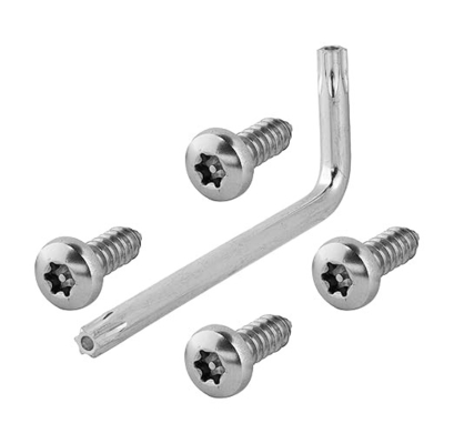 M5 * 20 Vít an ninh thép không gỉ với ổ đĩa Torx Pin Torx thiết kế khóa để ngăn chặn các công cụ tiêu chuẩn nắm bắt