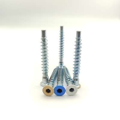 Vít liên kết đồ nội thất Lục giác Âm đầu Tự khai thác Mạ kẽm Tự làm & OEM Nhiều màu sắc